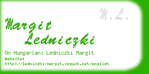 margit ledniczki business card